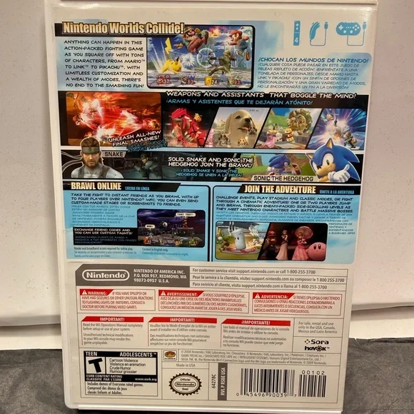 EUC Nintendo Wii Super Smash Bros Brawl Video Game - Picture 4 of 4